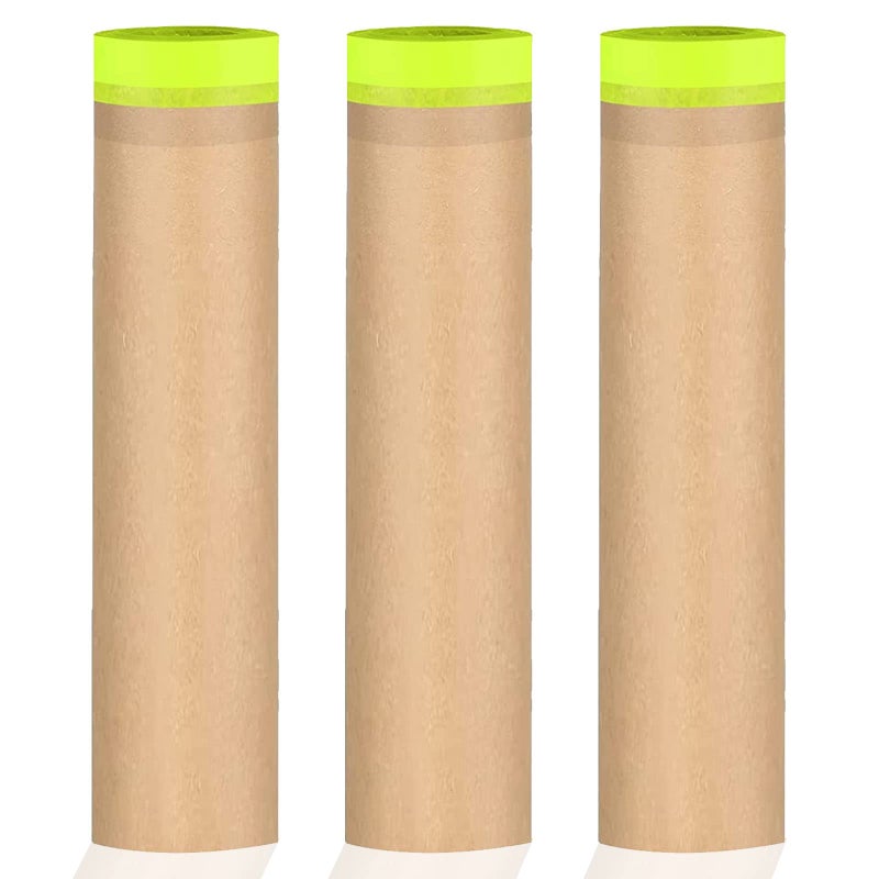 Hubaow Masking Paper, 20"" X 150feet, Tape and Drape for Automotive Painting Covering, Paint Spray Shield for House Painting - Image 1